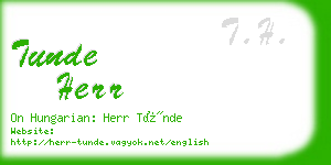 tunde herr business card